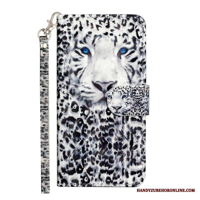 Kotelot iPhone 15 Plus Suojaketju Kuori 3d Leopard Hihnalla