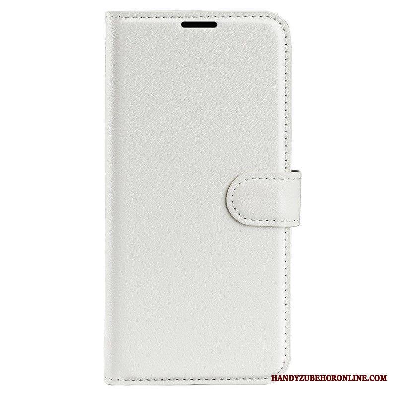 Kotelot iPhone 15 Pro Classic Litchi Faux Leather