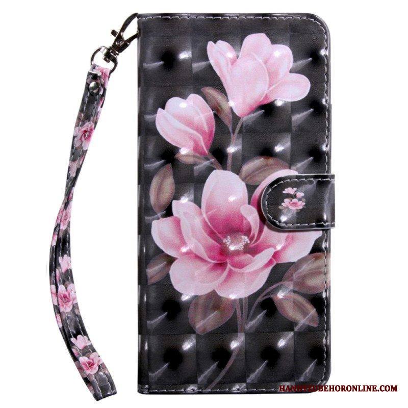 Kotelot iPhone 15 Pro Suojaketju Kuori Strap Flowers