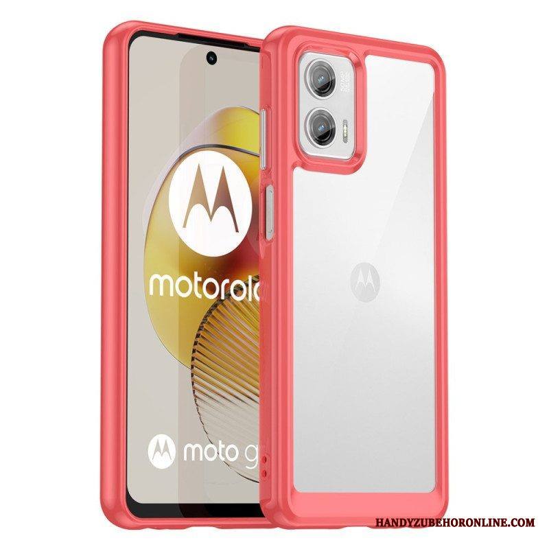 Kuori Moto G73 5G Läpinäkyvä Hybridi