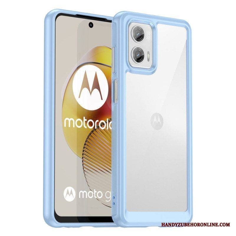 Kuori Moto G73 5G Läpinäkyvä Hybridi