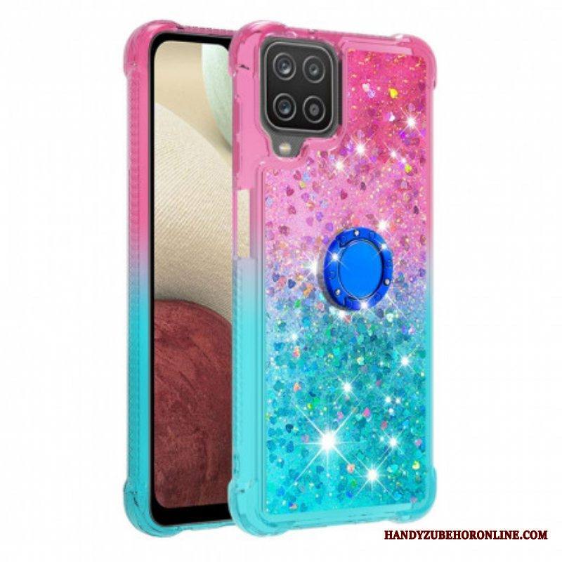 Kuori Samsung Galaxy M12 / A12 Glitter Ring-kiinnike