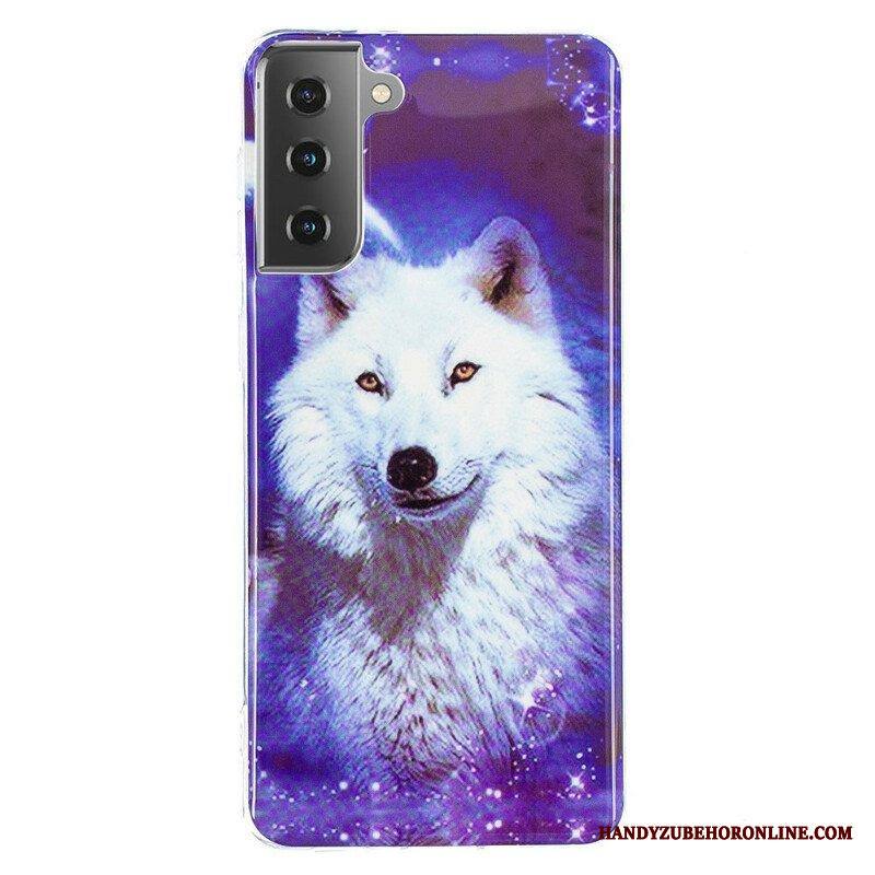 Kuori Samsung Galaxy S21 5G Fluoresoiva Wolf-sarja