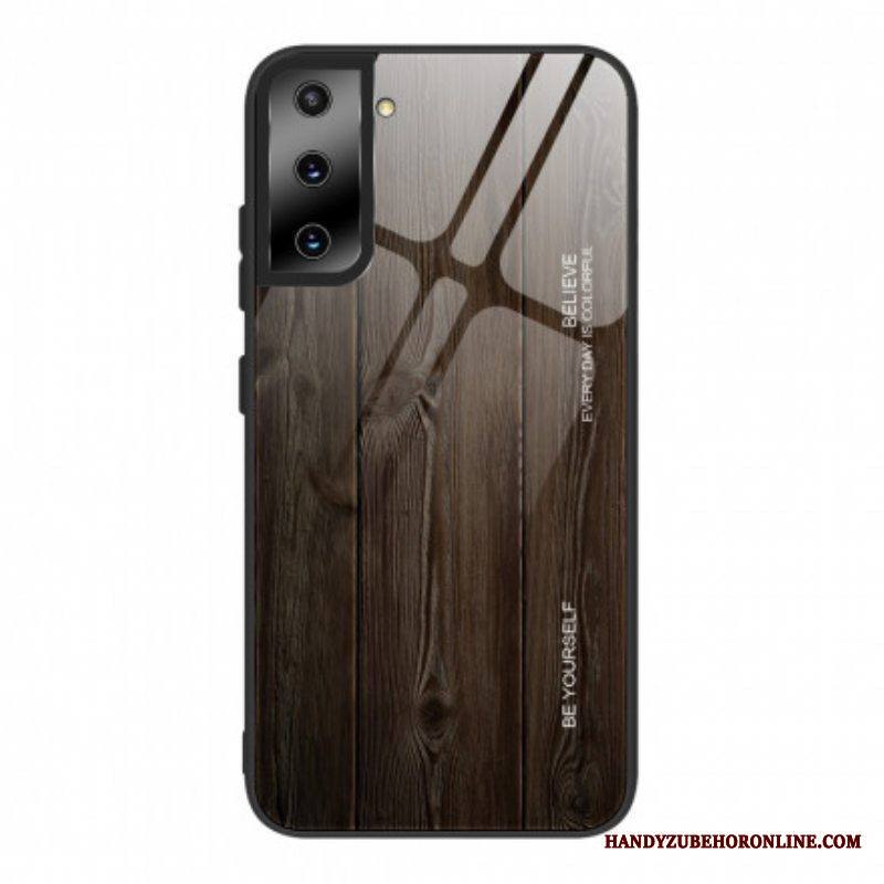 Kuori Samsung Galaxy S21 5G Wood Design Karkaistu Lasi