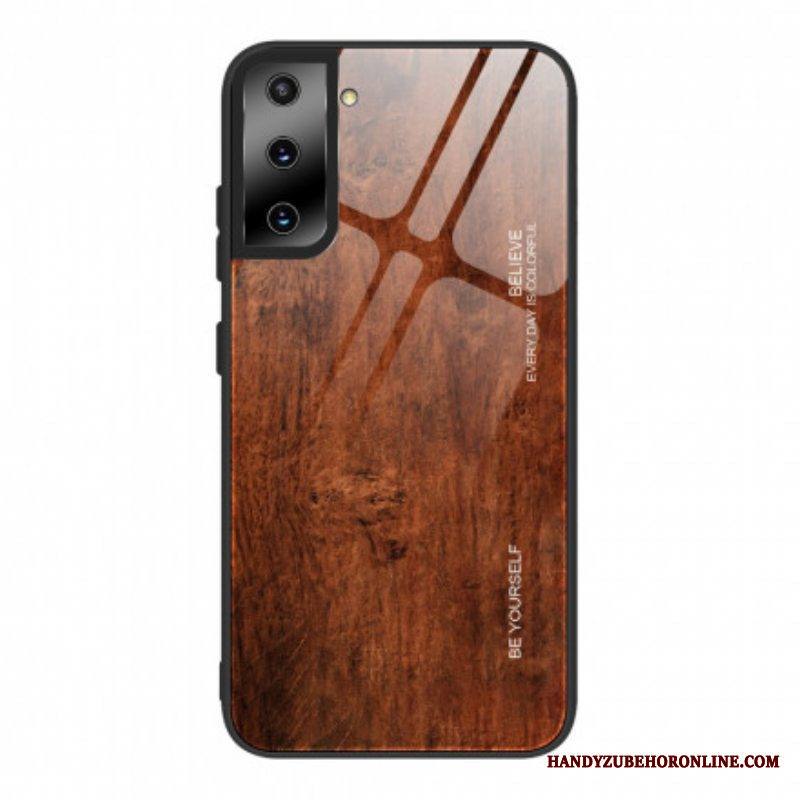 Kuori Samsung Galaxy S21 5G Wood Design Karkaistu Lasi