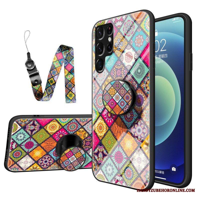 Kuori Samsung Galaxy S22 Ultra 5G Patchwork Magneettipidike