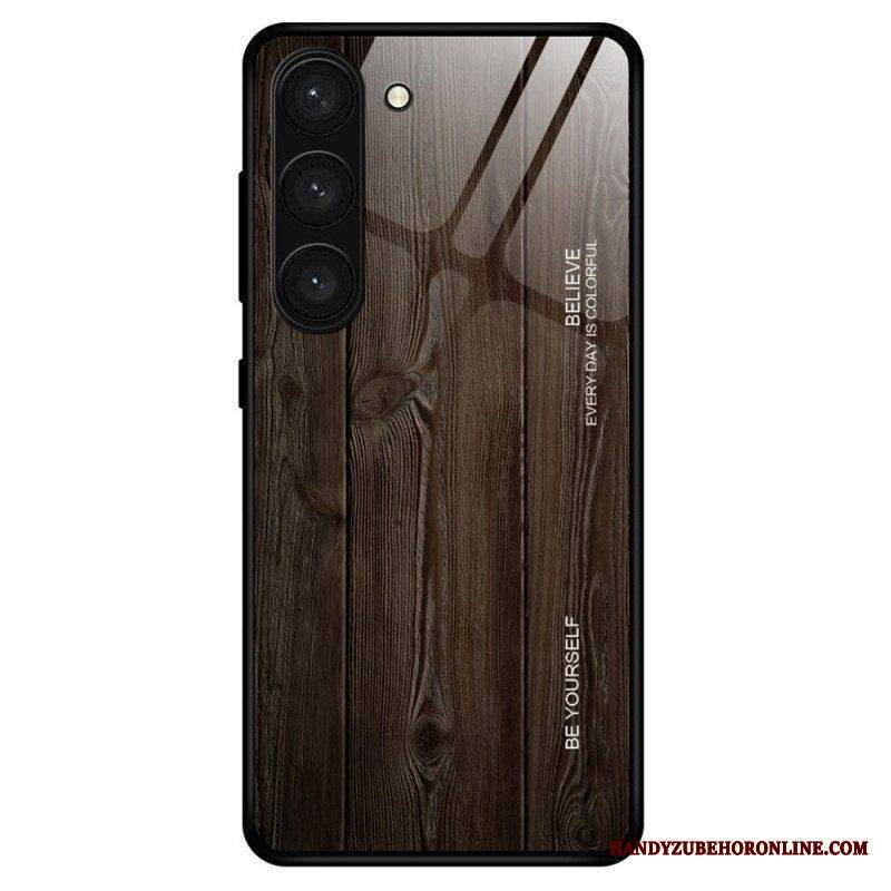 Kuori Samsung Galaxy S23 Plus 5G Wood Design Karkaistu Lasi