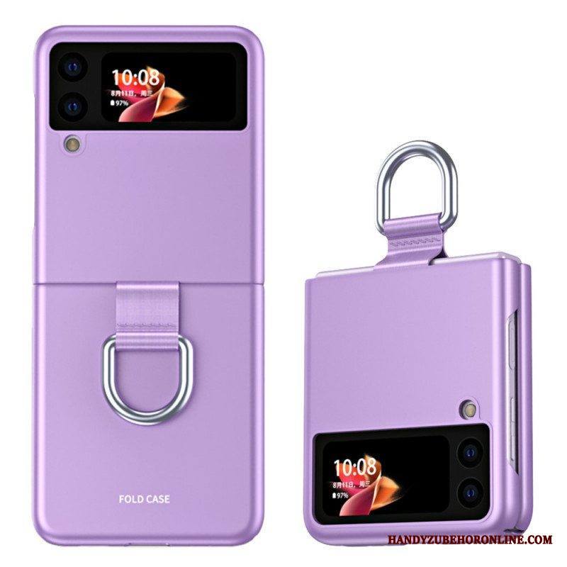 Kuori Samsung Galaxy Z Flip 3 5G Kotelot Flip Skin-touch Renkaalla