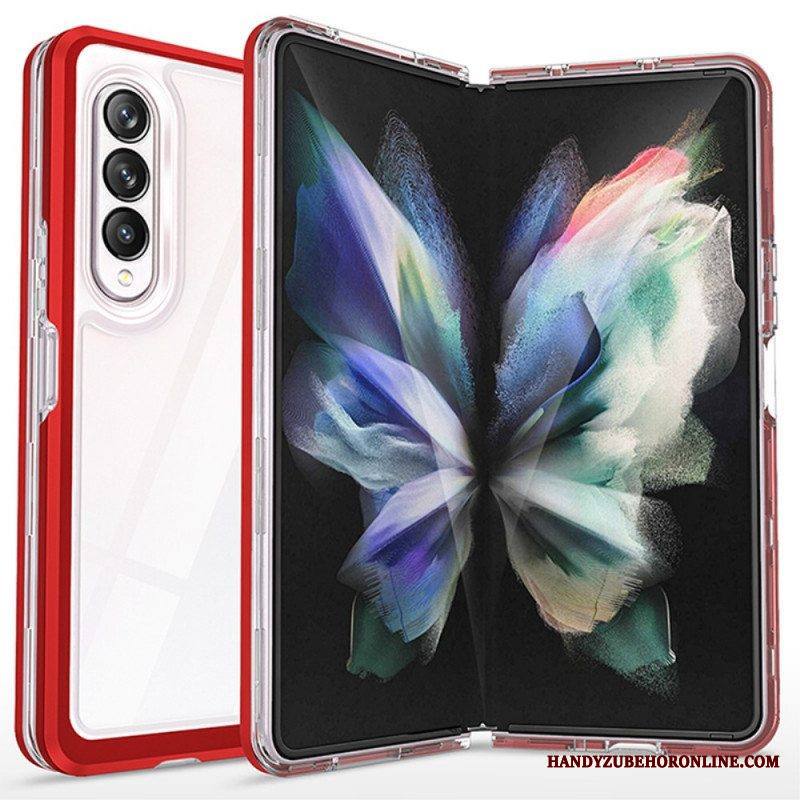 Kuori Samsung Galaxy Z Fold 3 5G Läpinäkyvät Hybridiväriset Reunat