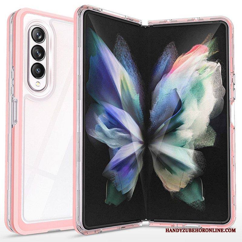 Kuori Samsung Galaxy Z Fold 3 5G Läpinäkyvät Hybridiväriset Reunat