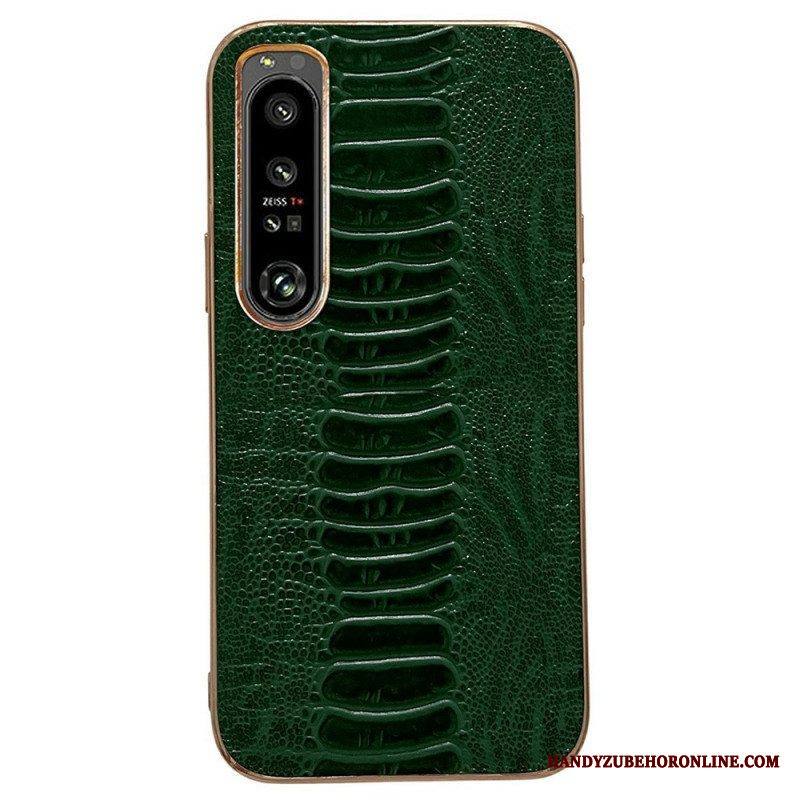 Kuori Sony Xperia 1 IV Crocodile Style Aitoa Nahkaa