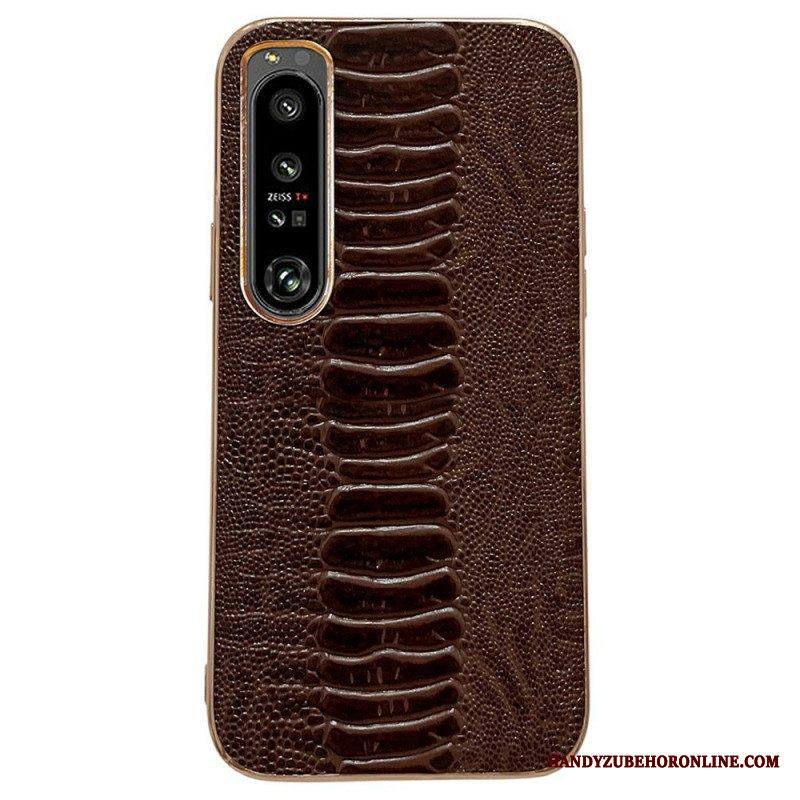 Kuori Sony Xperia 1 IV Crocodile Style Aitoa Nahkaa