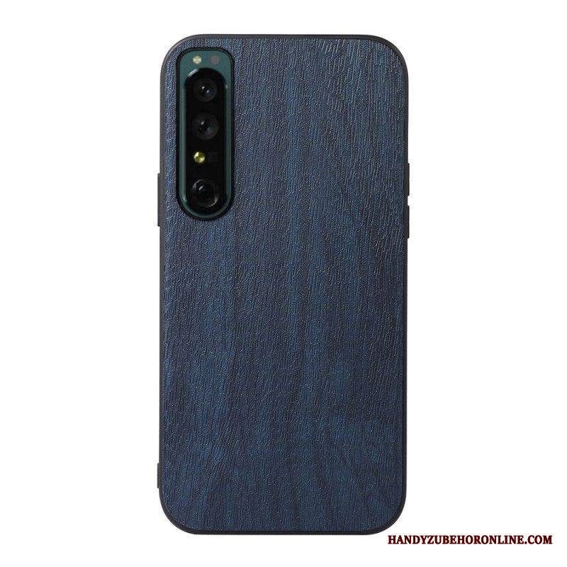 Kuori Sony Xperia 1 IV Faux Leather Puun Rakenne