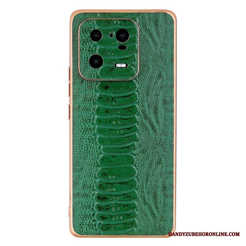 Kuori Xiaomi 13 Pro Crocodile Style Aitoa Nahkaa