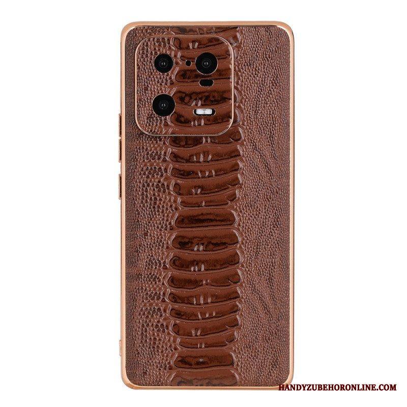 Kuori Xiaomi 13 Pro Crocodile Style Aitoa Nahkaa