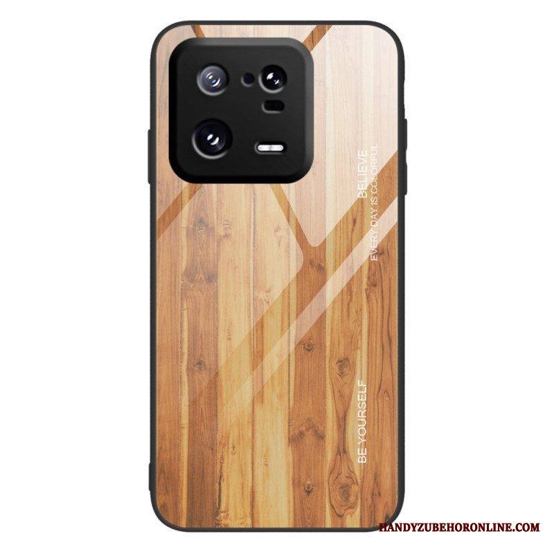 Kuori Xiaomi 13 Pro Wood Design Karkaistu Lasi