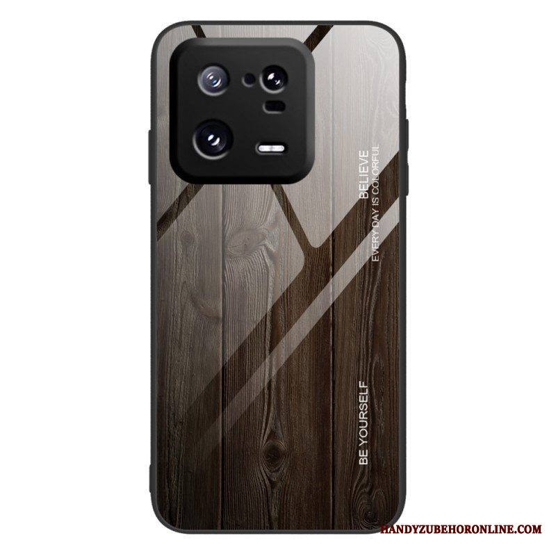 Kuori Xiaomi 13 Pro Wood Design Karkaistu Lasi