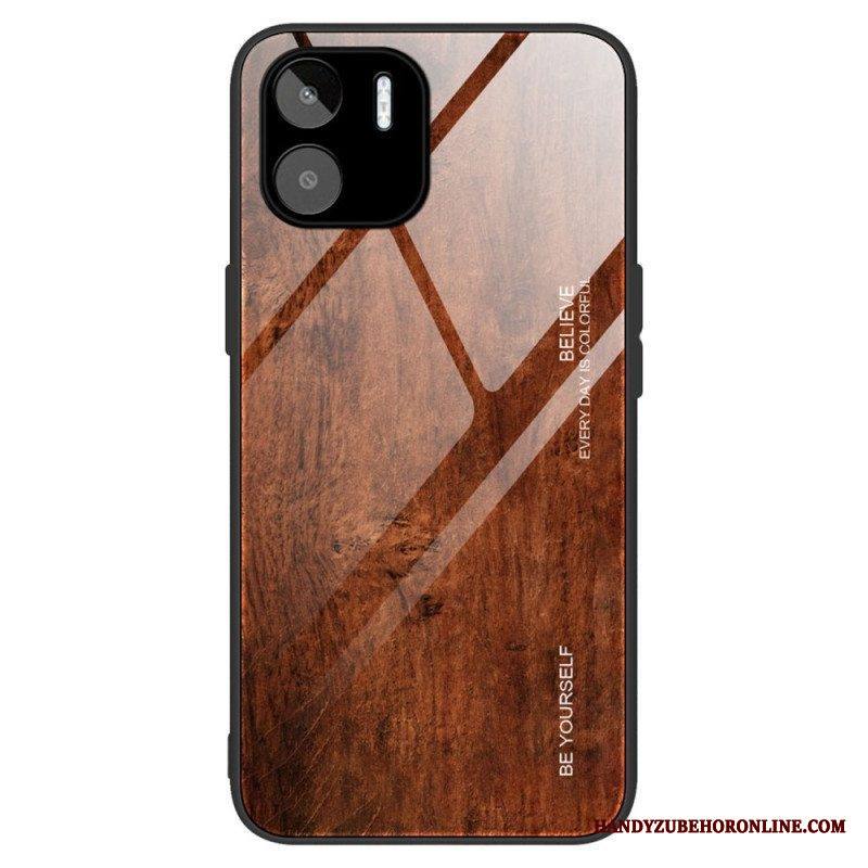 Kuori Xiaomi Redmi A1 Wood Design Karkaistu Lasi