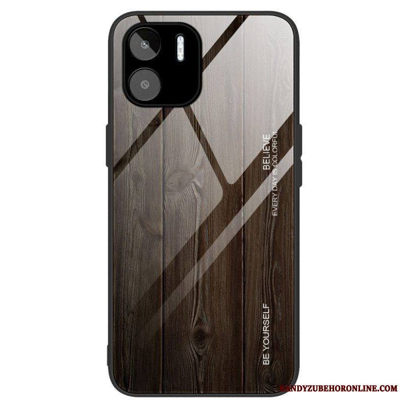 Kuori Xiaomi Redmi A1 Wood Design Karkaistu Lasi