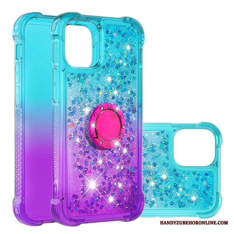 Kuori iPhone 13 Pro Max Glitter Ring-kiinnike