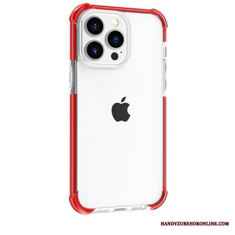 Kuori iPhone 14 Pro Max Läpinäkyvät Värilliset Reunat