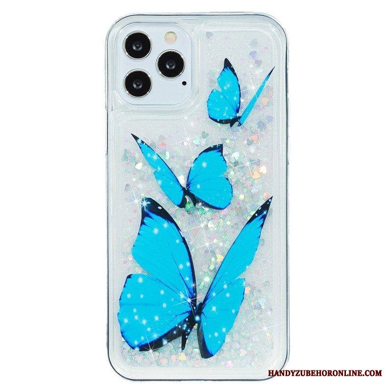 Kuori iPhone 15 Pro Max Perhoset Glitter