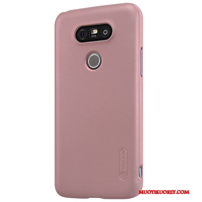 Lg G5 Kotelo Suojaus Puhelimen Kuoret Pesty Suede Kulta Kuori Pinkki