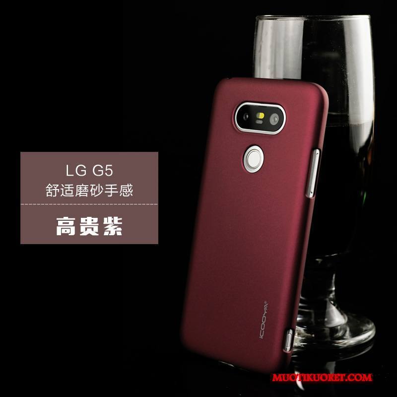 Lg G5 Kuori Violetti Puhelimen Kuoret Suojaus Ohut Ultra Pesty Suede Kotelo