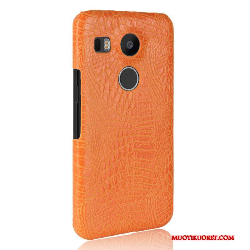 Lg Nexus 5x Kuori Liiketoiminta Murtumaton Suojaus Kukkakuvio Pesty Suede Keltainen Nahka