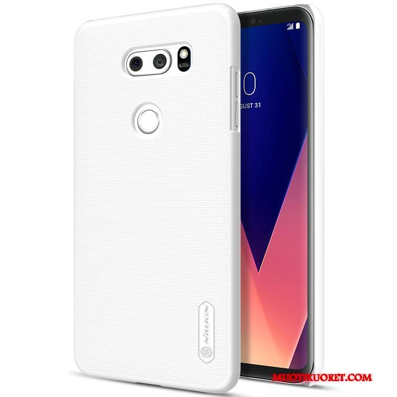 Lg V30 Kuori Luova Kova Pesty Suede Kotelo Suojaus Kulta Murtumaton