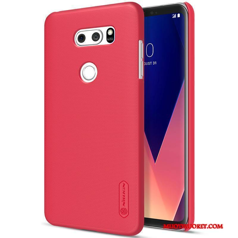 Lg V30 Kuori Luova Kova Pesty Suede Kotelo Suojaus Kulta Murtumaton