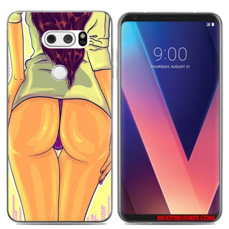 Lg V30 Kuori Luova Monivärinen Silikoni Puhelimen Pehmeä Neste Pieni Puhelimen Kuoret