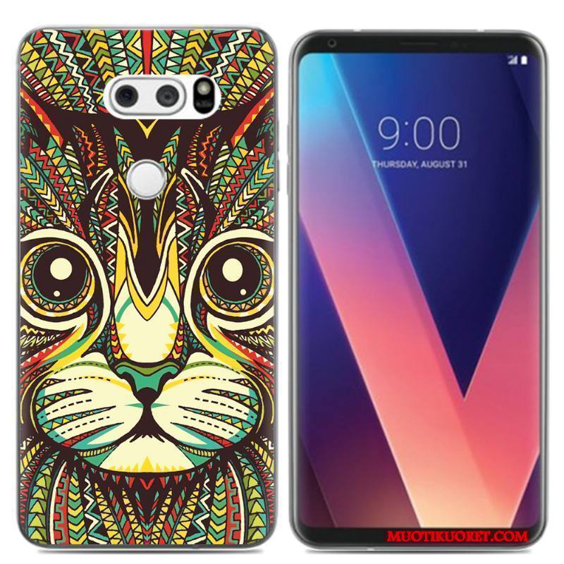 Lg V30 Kuori Luova Monivärinen Silikoni Puhelimen Pehmeä Neste Pieni Puhelimen Kuoret