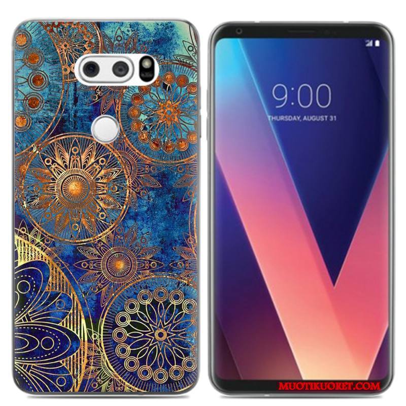 Lg V30 Kuori Luova Monivärinen Silikoni Puhelimen Pehmeä Neste Pieni Puhelimen Kuoret