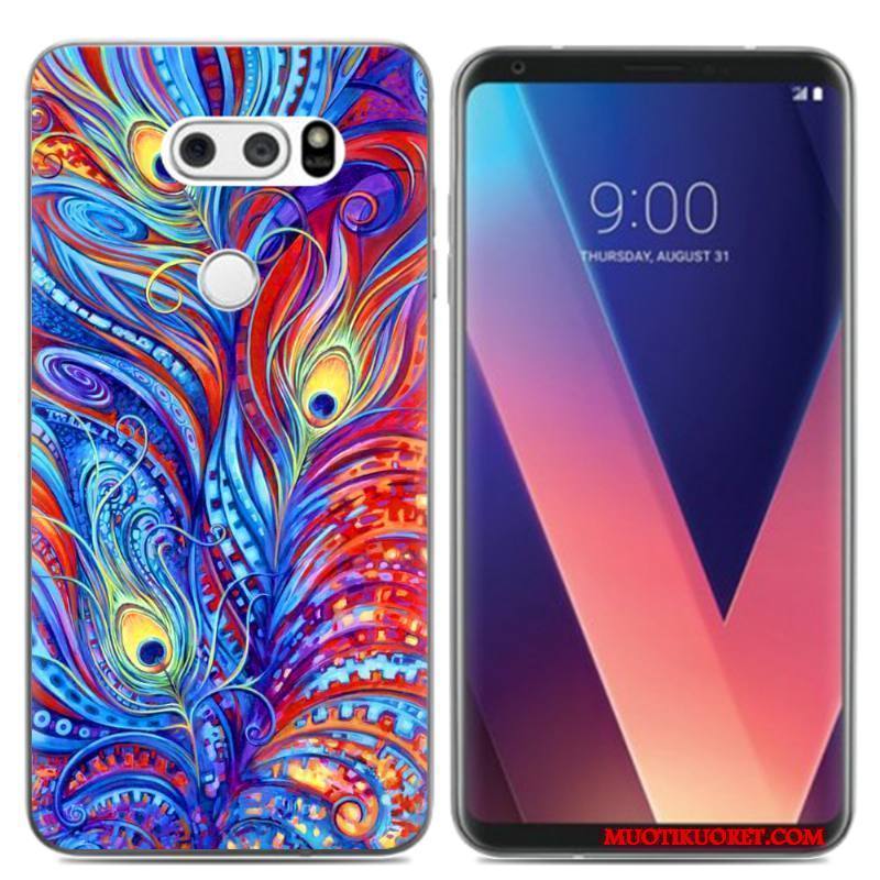 Lg V30 Kuori Luova Monivärinen Silikoni Puhelimen Pehmeä Neste Pieni Puhelimen Kuoret