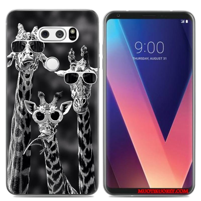 Lg V30 Kuori Luova Monivärinen Silikoni Puhelimen Pehmeä Neste Pieni Puhelimen Kuoret