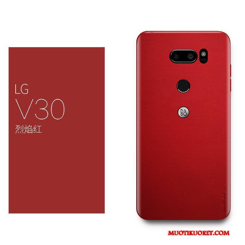 Lg V30 Kuori Puhelimen Kuoret Ylellisyys Kotelo Ohut Suojaus Punainen Luova