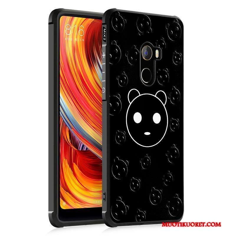 Mi Mix 2 Kotelo Luova Pehmeä Neste Puhelimen Kuoret Musta All Inclusive Kuori