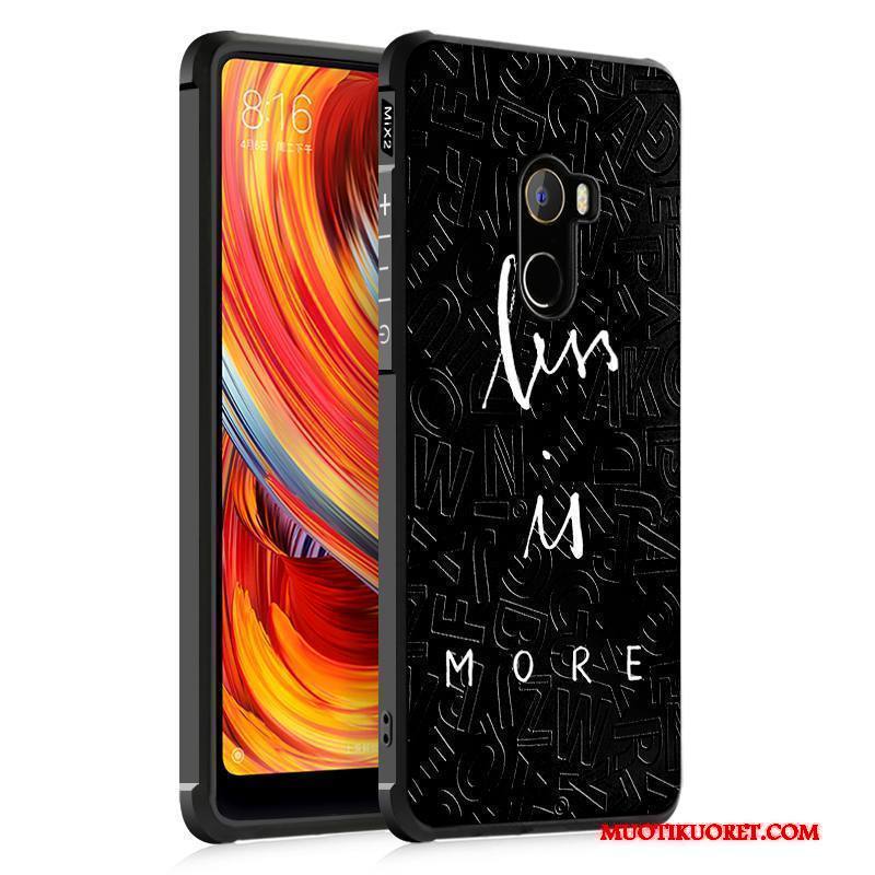 Mi Mix 2 Kotelo Luova Pehmeä Neste Puhelimen Kuoret Musta All Inclusive Kuori