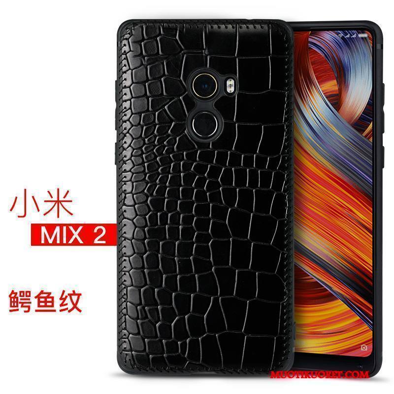 Mi Mix 2 Kuori Pieni Kotelo Luova Suojaus Aito Nahka All Inclusive Keltainen