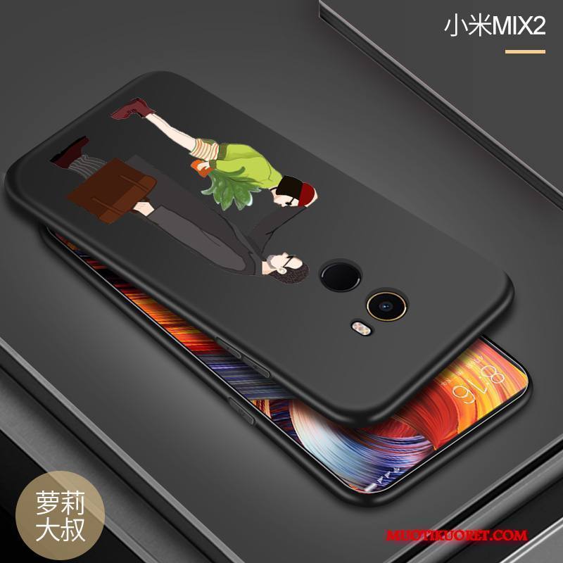 Mi Mix 2 Kuori Silikoni Suojaus Murtumaton Puhelimen Kuoret Pieni Pesty Suede Pehmeä Neste