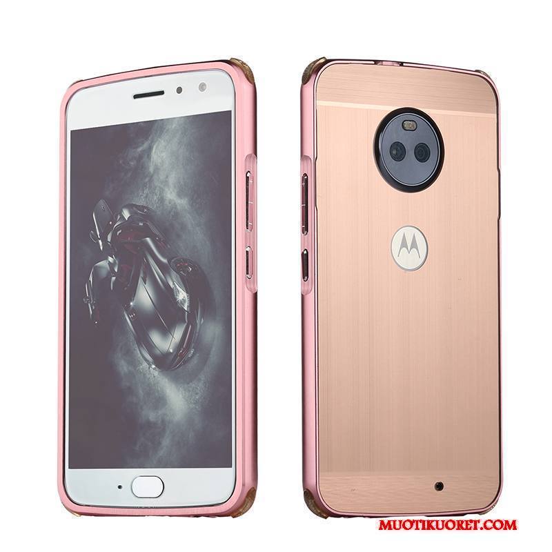 Moto E4 Plus Johdin Kulta Puhelimen Pinkki Murtumaton Metalli Kuori