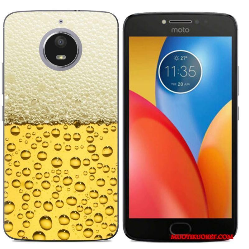 Moto E4 Plus Kotelo Pehmeä Neste Monivärinen Luova Kuori Maalaus Puhelimen