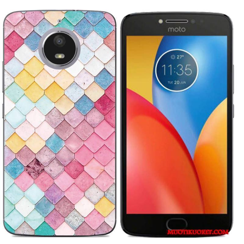 Moto E4 Plus Monivärinen Kotelo Puhelimen Kuoret Suojaus Kuori Tuki Murtumaton