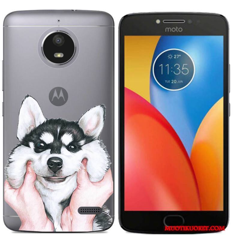 Moto E4 Puhelimen Kuoret Violetti Luova Silikoni Maalaus All Inclusive Kuori