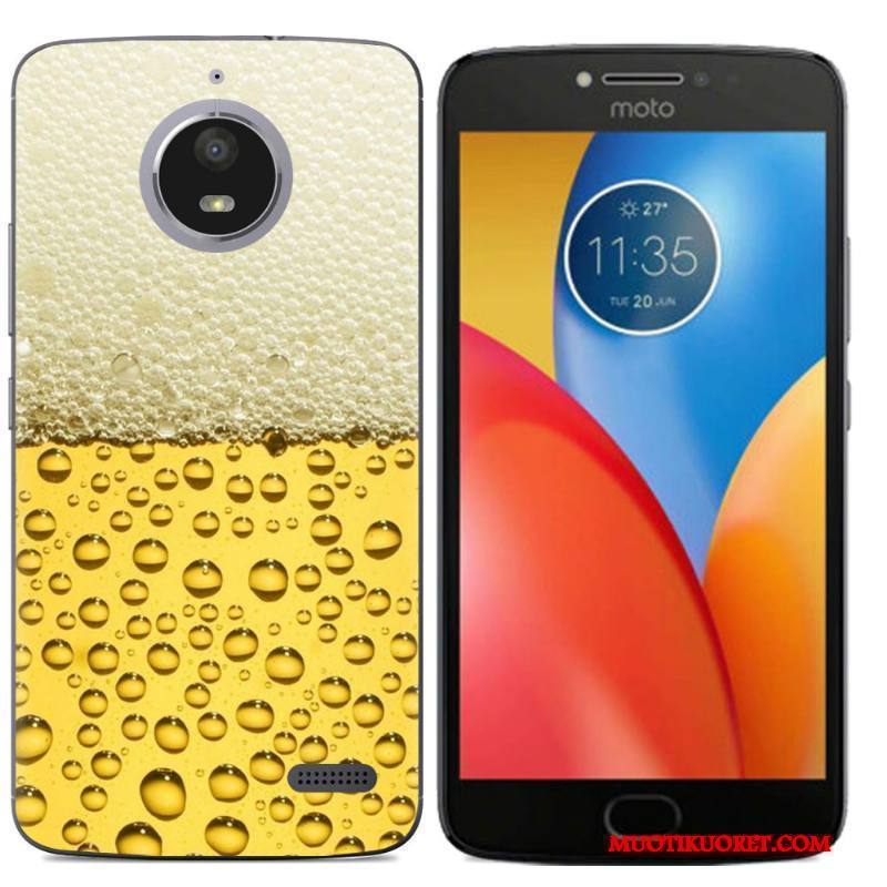 Moto E4 Puhelimen Kuoret Violetti Luova Silikoni Maalaus All Inclusive Kuori