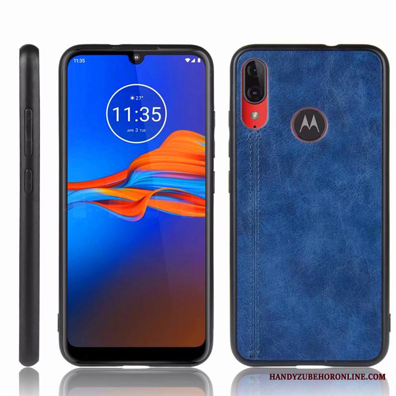 Moto E6 Plus Kuori Sininen Kotelo Yksinkertainen Suojaus Puhelimen Kuoret Murtumaton All Inclusive