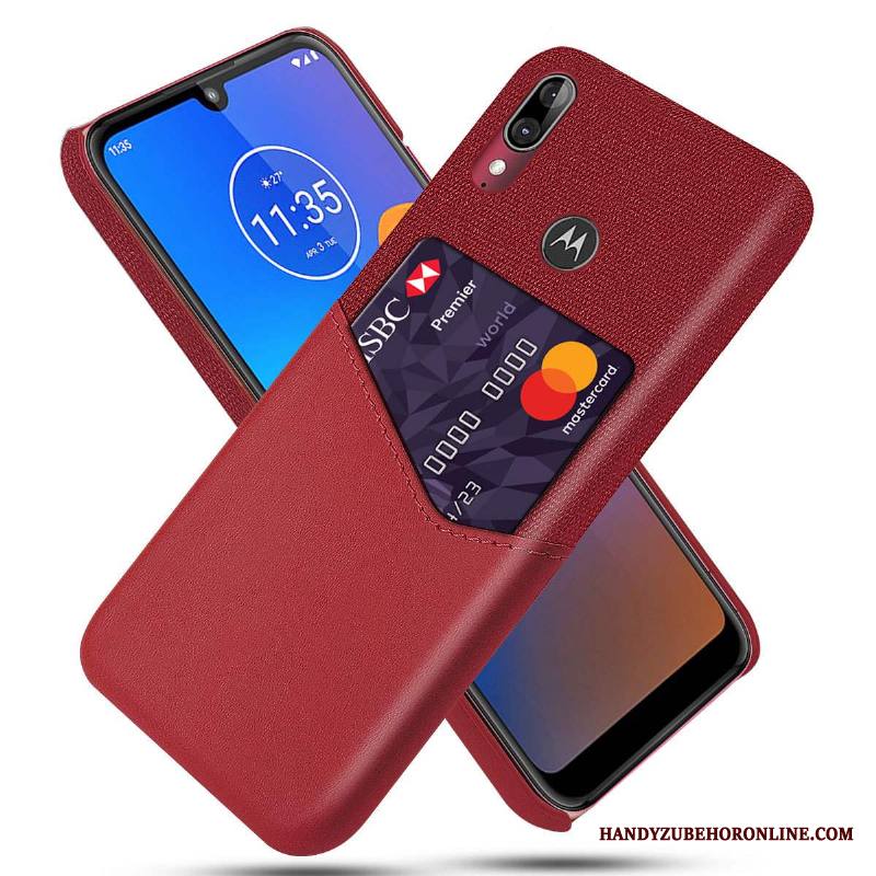 Moto E6 Plus Musta Kuori Nahka Pesty Suede Puhelimen Kuoret Kukkakuvio