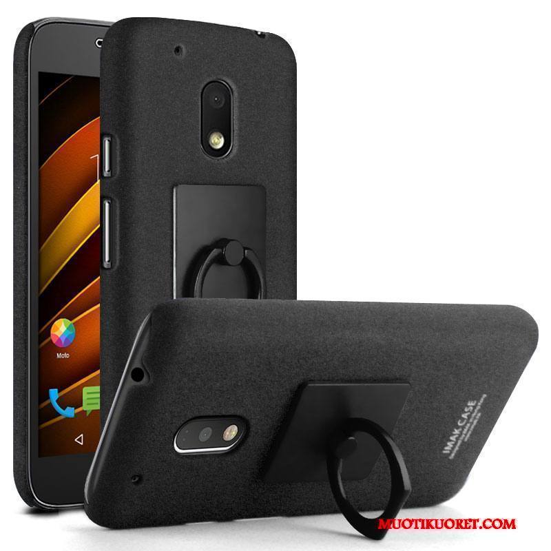 Moto G4 Play Niitti Pesty Suede Kuori Cowboy Musta Suojaus Puhelimen