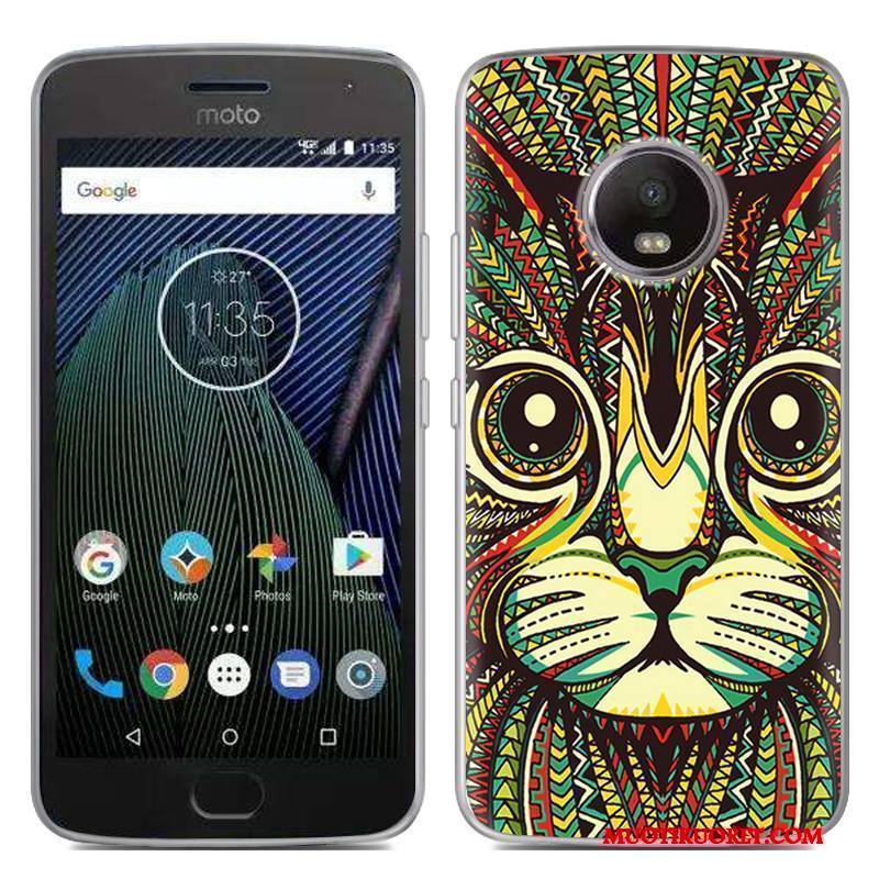 Moto G5 Plus Puhelimen Kuoret Kotelo Silikoni Erikoistarjous Valkoinen Luova Kuori